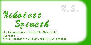 nikolett szimeth business card